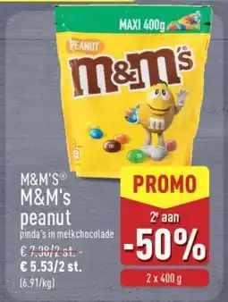 ALDI M&M'S M&M's peanut aanbieding