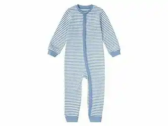 Lidl LUPILU® Biokatoenen pyjama voor baby’s (92, gestreept/blauw) aanbieding