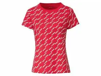 Lidl ESMARA® Licht getailleerd Lidl-T-shirt van een katoenmix (XS (32/34), rood) aanbieding