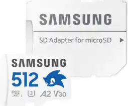 Coolblue Samsung MicroSDXC PRO Plus 512GB Sonic the Hedgehog aanbieding