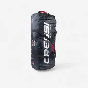 Decathlon Duiktas op wieltjes Tuna 120 liter zwart aanbieding