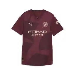 Decathlon Manchester City 24/25 derde voetbalshirt voor dames PUMA Dark Jasper Red aanbieding
