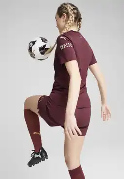 Decathlon Manchester City 24/25 derde voetbalshirt voor dames PUMA Dark Jasper Red aanbieding
