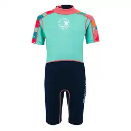 Decathlon Kinder/Kids Tropical Leaves Wetsuit (Aruba Blauw/Navy) aanbieding