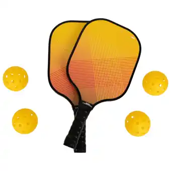 Decathlon Morty Pickleball Peddel en Ballen Set (Oranje/zwart) aanbieding