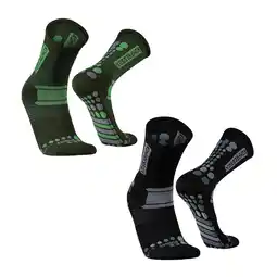 Decathlon Gewatteerde compressie sportsokken voor hardlopen en fietsen 2 paar | Pro Race aanbieding