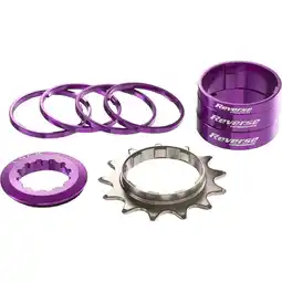 Decathlon Singlespeed kit 13T tandwiel + 7 spacers - paars aanbieding