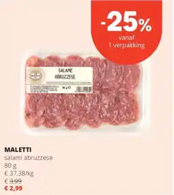 Spar Maletti aanbieding