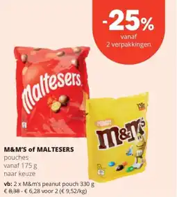 Spar M&m's of Maltesers aanbieding