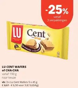 Spar Lu Cent Wafers of Cha-Cha aanbieding