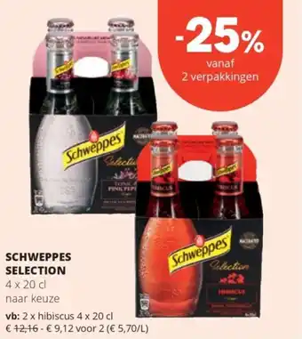 Spar Schweppes Selection aanbieding