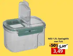 NEO 1,5L Opslagblik met Tuit