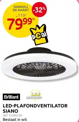 Brico LED plafondventilator siano aanbieding