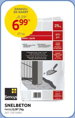 Brico Sency Snelbeton aanbieding