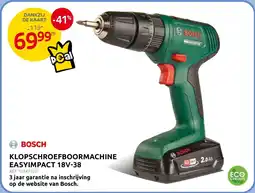 Brico Bosch Klopschroefboormachine Easyimpact aanbieding