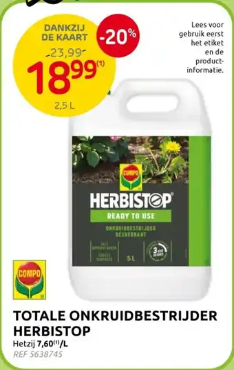 Brico Compo totale onkruidbestrijder herbistop aanbieding