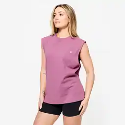 Decathlon Oversized top met ronde hals voor krachttraining dames paars aanbieding