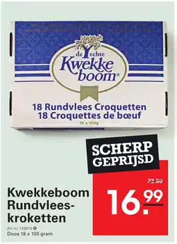 Sligro Kwekkeboom Rundvlees kroketten aanbieding
