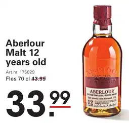 Sligro Aberlour Malt 12 years old aanbieding