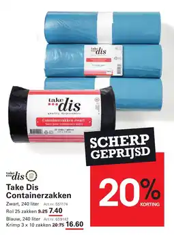 Sligro Take Dis Containerzakken aanbieding