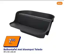 Action Balkontafel met bloempot Toledo aanbieding