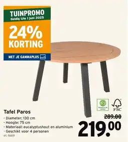 GAMMA Tafel Paros aanbieding