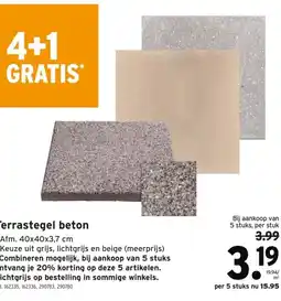 GAMMA Terrastegel beton aanbieding