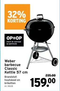 GAMMA Weber barbecue Classic Kettle 57 cm aanbieding