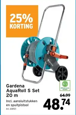 GAMMA Gardena AquaRoll S Set 20 m aanbieding