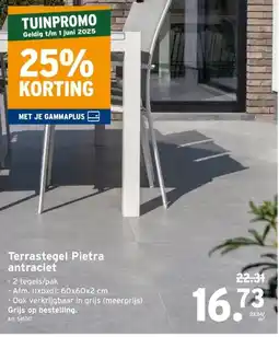 GAMMA Terrastegel Pietra antraciet aanbieding