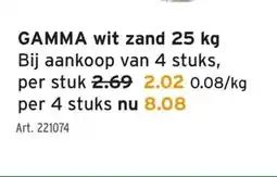 GAMMA GAMMA wit zand 25 kg aanbieding