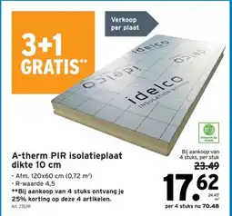 GAMMA A-therm PIR isolatieplaat dikte 10 cm aanbieding