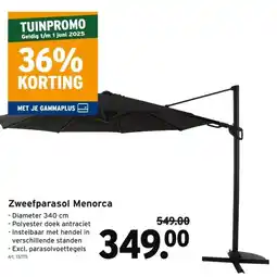 GAMMA Zweefparasol Menorca aanbieding