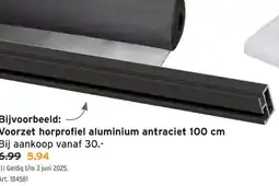 GAMMA Voorzet horprofiel aluminium antraciet 100 cm aanbieding