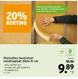 GAMMA Steicoflex houtvezel isolatieplaat dikte 8 cm aanbieding