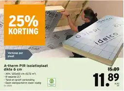 GAMMA A-therm PIR isolatieplaat dikte 6 cm aanbieding