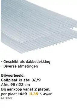 GAMMA Golfplaat kristal 32/9 aanbieding