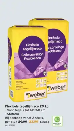 GAMMA Flexibele tegellijm eco 20 kg aanbieding