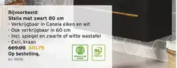 GAMMA Stella mat zwart 80 cm aanbieding