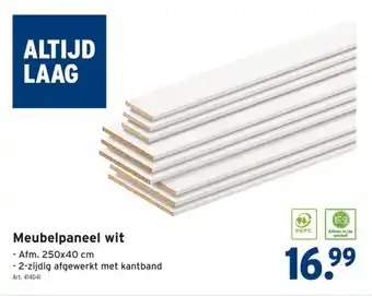 GAMMA Meubelpaneel wit aanbieding