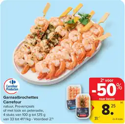 Carrefour Carrefour Garnaalbrochettes aanbieding