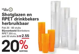 Sligro Shotglazen en RPET drinkbekers herbruikbaar aanbieding
