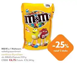 OKay M&M’s Peanuts 220 g aanbieding