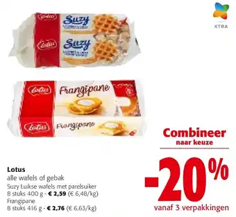 Colruyt Lotus Suzy Luikse wafels met parelsuiker 8 stuks 400 g aanbieding
