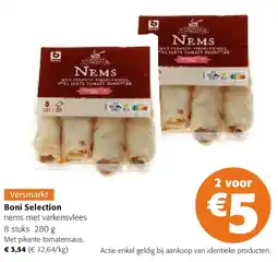 Colruyt Boni Selection nems met varkensvlees 8 stuks 280 g aanbieding