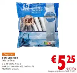 Colruyt Boni Selection hele sardines aanbieding