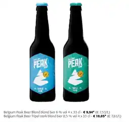 Colruyt Belgium Peak Beer Blond blond bier 6 % vol 4 x 33 cl aanbieding