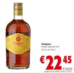 Colruyt Pampero Añejo Especial rum 40 % vol 70 cl aanbieding