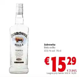 Colruyt Zubrowka Biala vodka 37,5 % vol 70 cl aanbieding