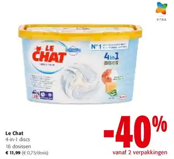 Colruyt Le Chat 4-in-1 discs 16 dosissen aanbieding